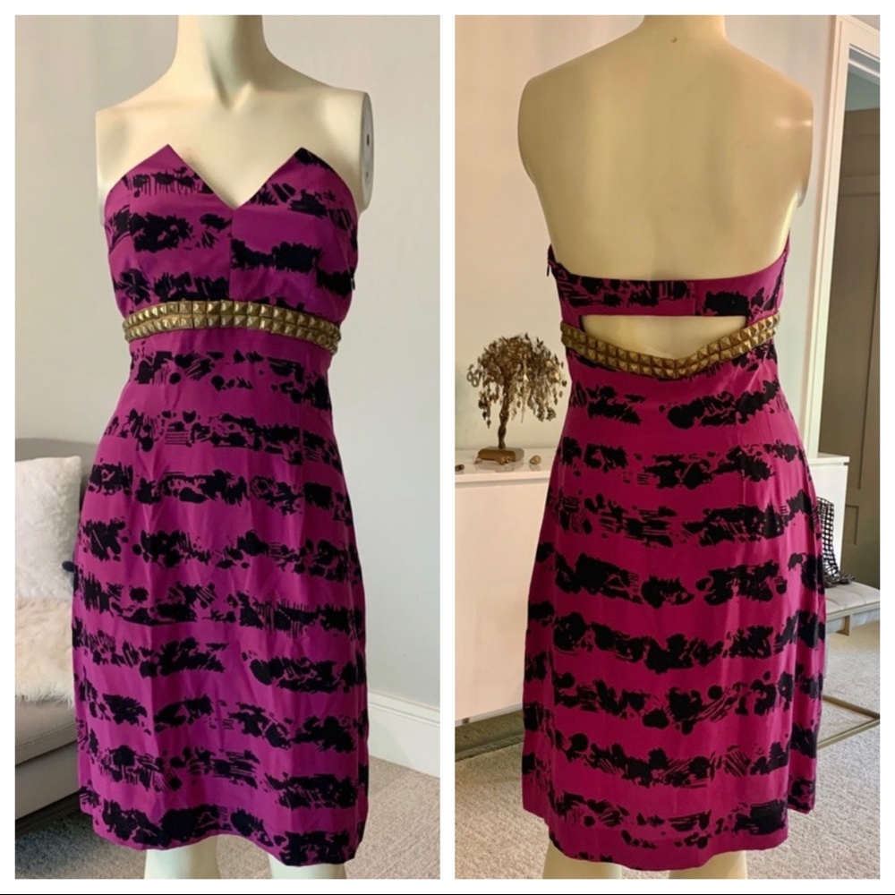 NEW Larsen Grey party dress with peekaboo back